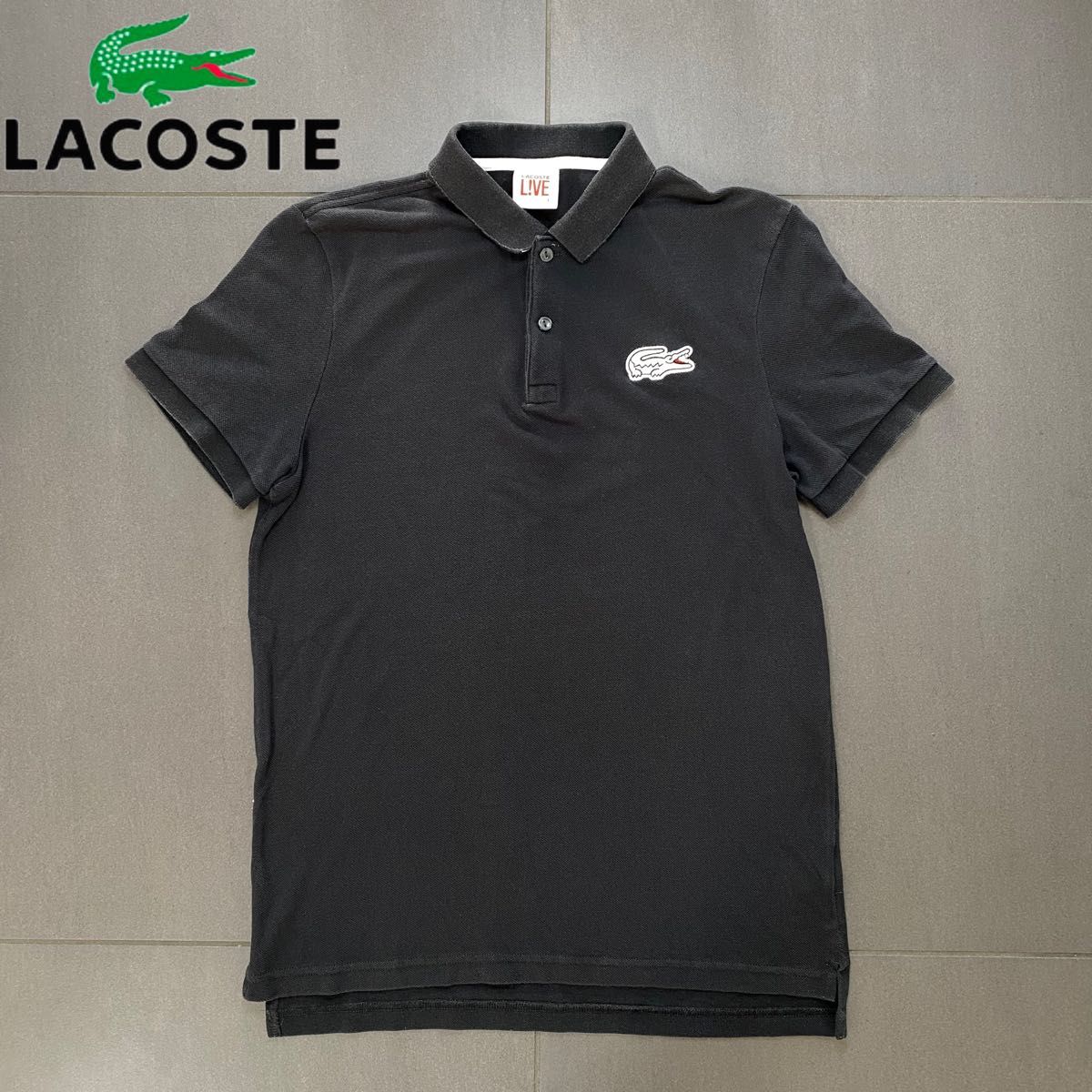 LACOSTE ラコステ ビッグ刺繍ロゴワンポイント ポロシャツ LACOSTE ラコステ ビッグ刺繍ロゴワンポイント ポロシャツ