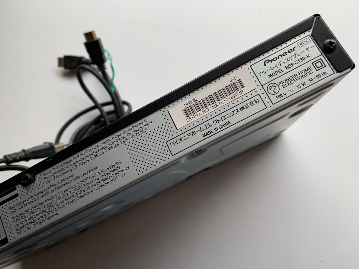 Pioneer ブルーレイディスクプレーヤー BDP-3130-K 動作確認済み Pioneer ブルーレイディスクプレーヤー BDP-3130-K 動作確認済み