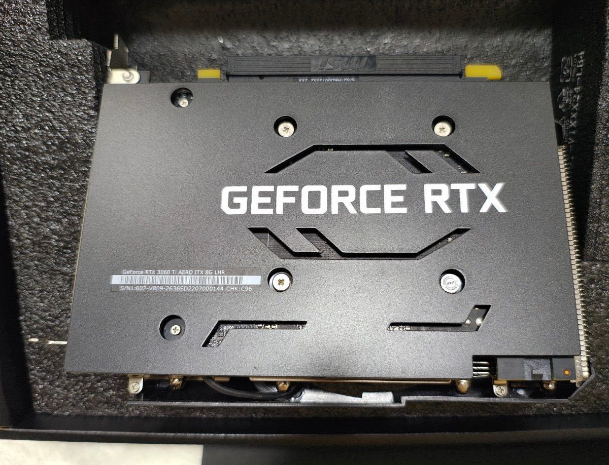 NVIDIA MSI GeForce RTX3060Ti 8GB AERO ITX LHR ジャンク NVIDIA MSI GeForce RTX3060Ti 8GB AERO ITX LHR ジャンク