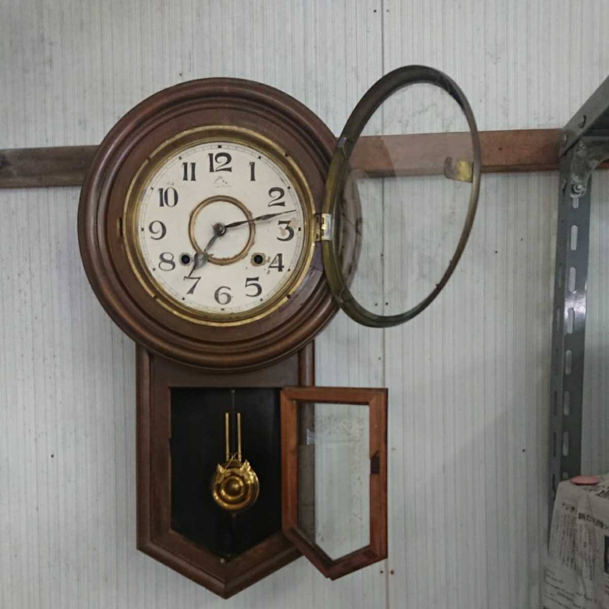 ヤフオク 最終値下げ アンティーク時計 昭和10年製の柱時