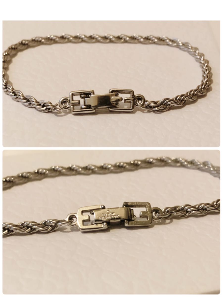 極美品】GIVENCHY ヴィンテージブレスレット 金具ロゴ GIVENCHY 極美品】GIVENCHY ヴィンテージブレスレット 金具ロゴ GIVENCHY