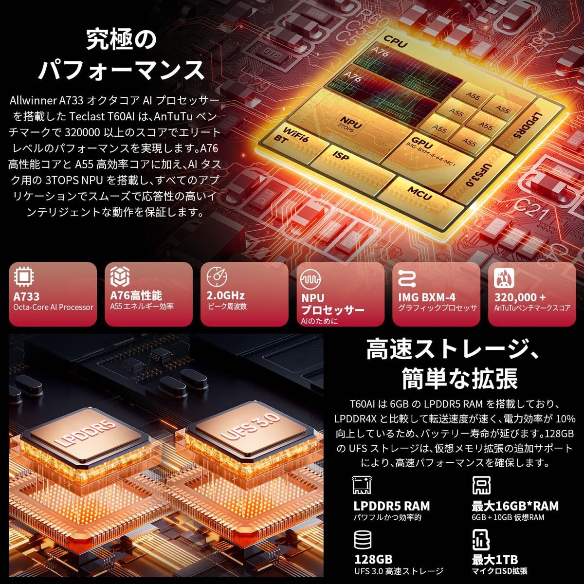 大人気 Android 15 タブレット 12インチ TECLAST T60 AI 2K画面 大人気 Android 15 タブレット 12インチ TECLAST T60 AI 2K画面
