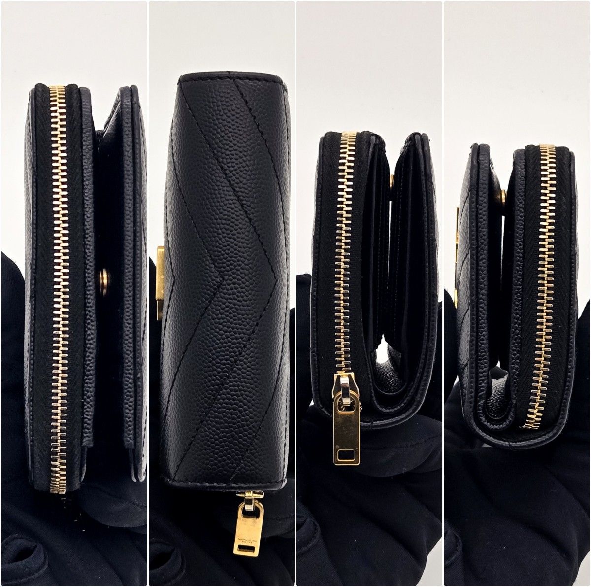 サンローラン 財布 YSL カサンドラ コンパクト Vステッチ サンローラン 財布 YSL カサンドラ コンパクト Vステッチ