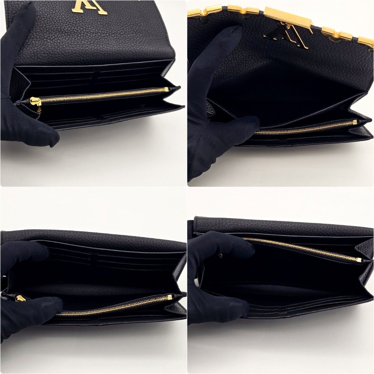 Louis Vuitton 長財布 カプシーヌ フラワー ブラック ヴィトン Louis Vuitton 長財布 カプシーヌ フラワー ブラック ヴィトン