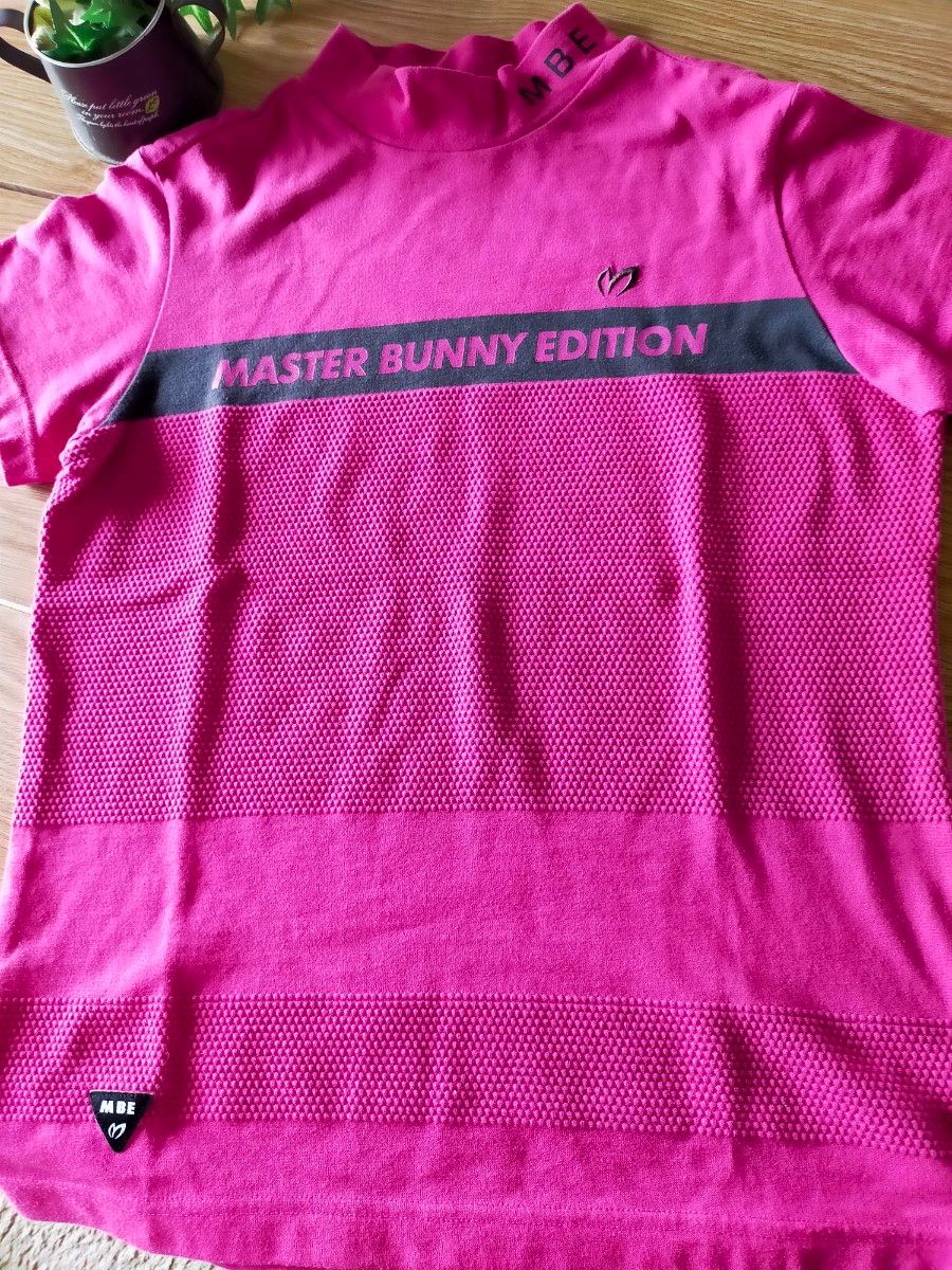 MASTER BUNNY EDITION モックネック ピンク半袖シャツ 5 MASTER BUNNY EDITION モックネック半袖シャツ ピンク|Yahoo