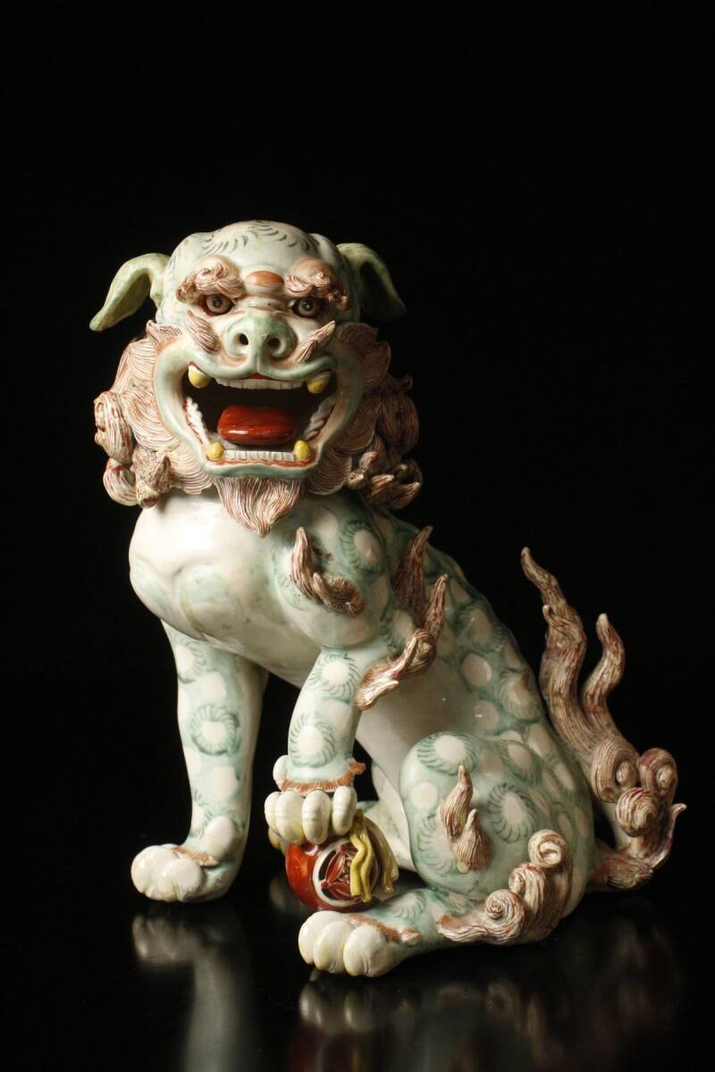 LIG】江戸時代 古九谷 色絵 獅子香炉 28㎝ 超絶技巧 時代箱 時代 LIG】江戸時代 古九谷 色絵 獅子香炉 28㎝ 超絶技巧 時代箱 時代