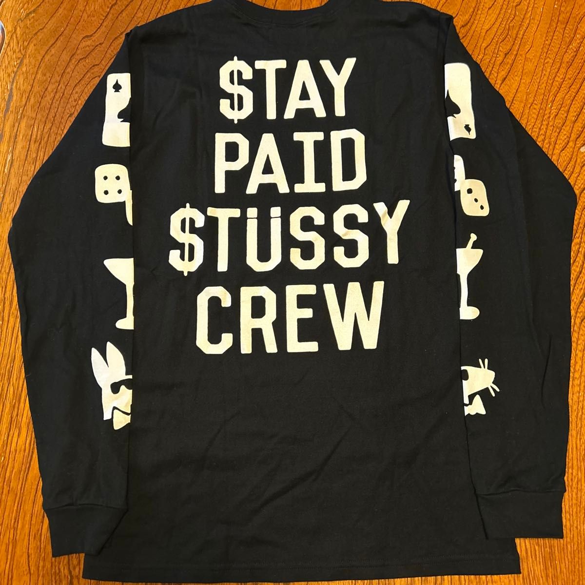 stussy stay paid crew ロングスリーブwoman Mサイズ stussy stay paid crew ロングスリーブwoman Mサイズ