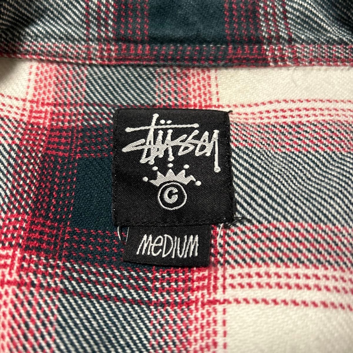 stussy オンブレチェック コットンネルシャツ Mサイズ USED stussy オンブレチェック コットンネルシャツ Mサイズ USED