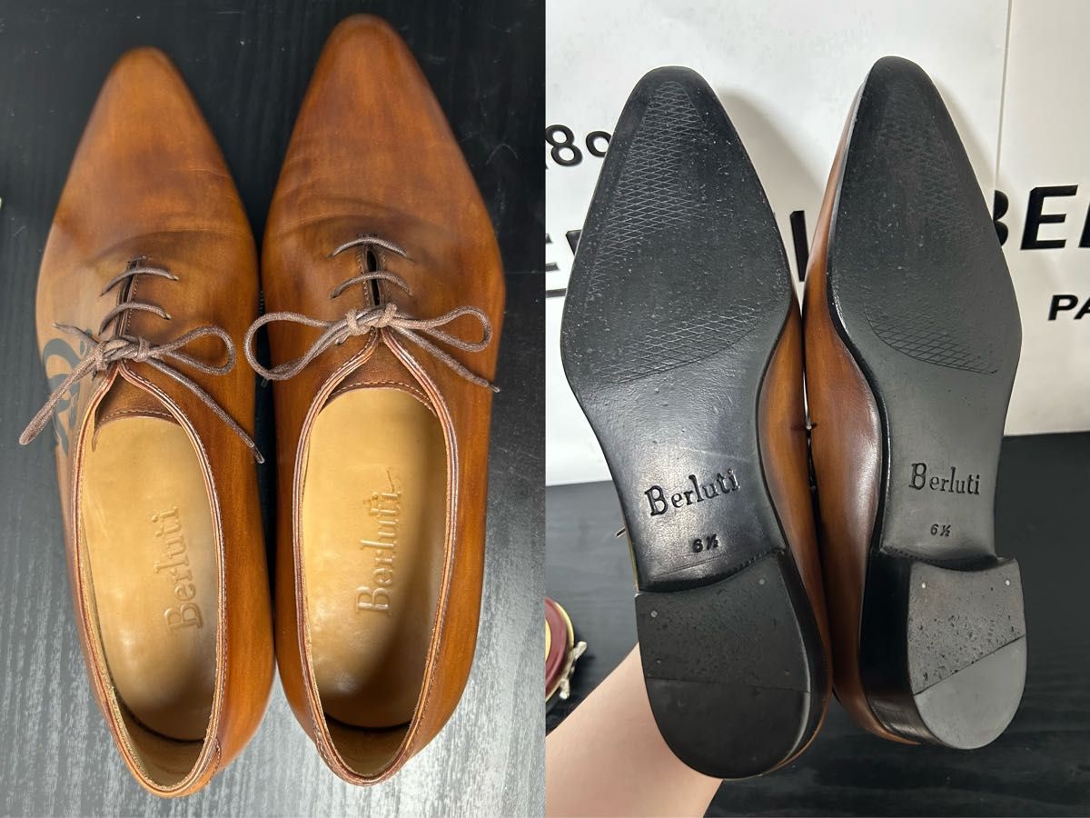 極美品 BERLUTI タトゥーコレクション サル ブラウン パティーヌ 極美品 BERLUTI タトゥーコレクション サル ブラウン パティーヌ