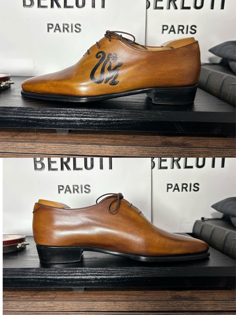 極美品 BERLUTI タトゥーコレクション サル ブラウン パティーヌ 極美品 BERLUTI タトゥーコレクション サル ブラウン パティーヌ