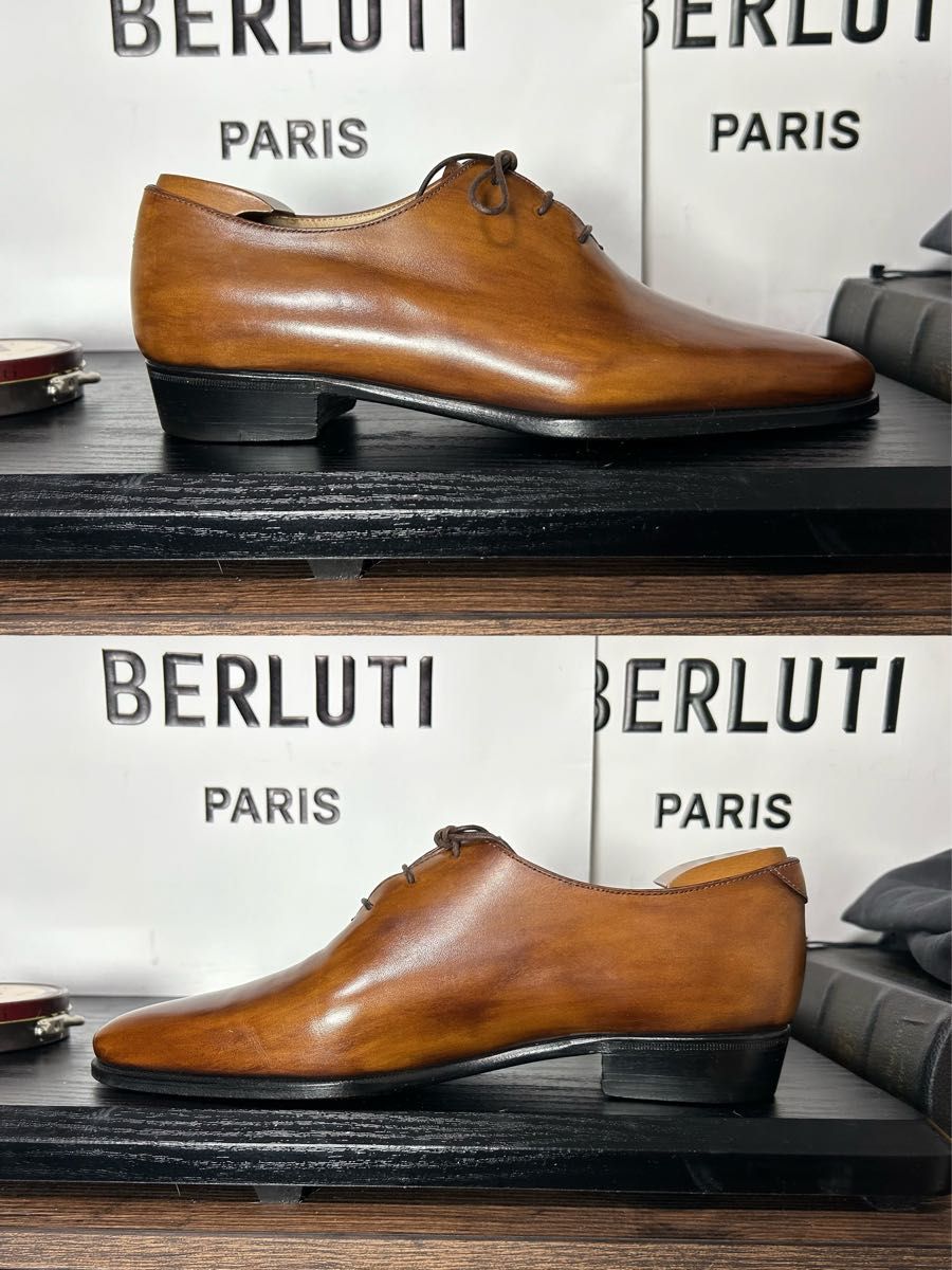 極美品 BERLUTI タトゥーコレクション サル ブラウン パティーヌ 極美品 BERLUTI タトゥーコレクション サル ブラウン パティーヌ