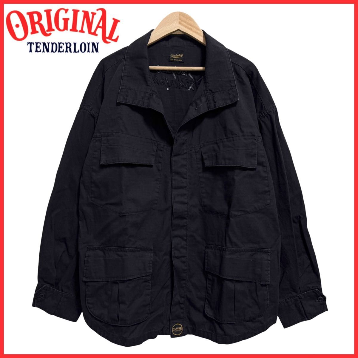 TENDERLOIN テンダーロイン MOCK BDU RIP STOP JKT ロゴ 刺繍 TENDERLOIN テンダーロイン MOCK BDU RIP STOP JKT ロゴ 刺繍