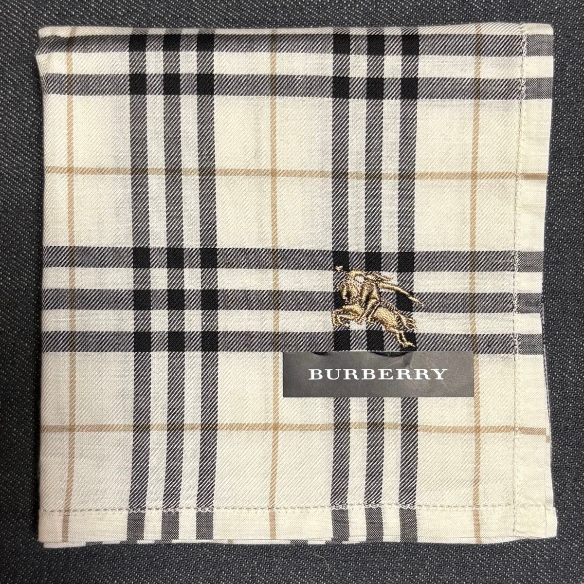 BURBERRY 】新品 未使用 バーバリー チェック ハンカチ ホース BURBERRY 】新品 未使用 バーバリー チェック ハンカチ ホース