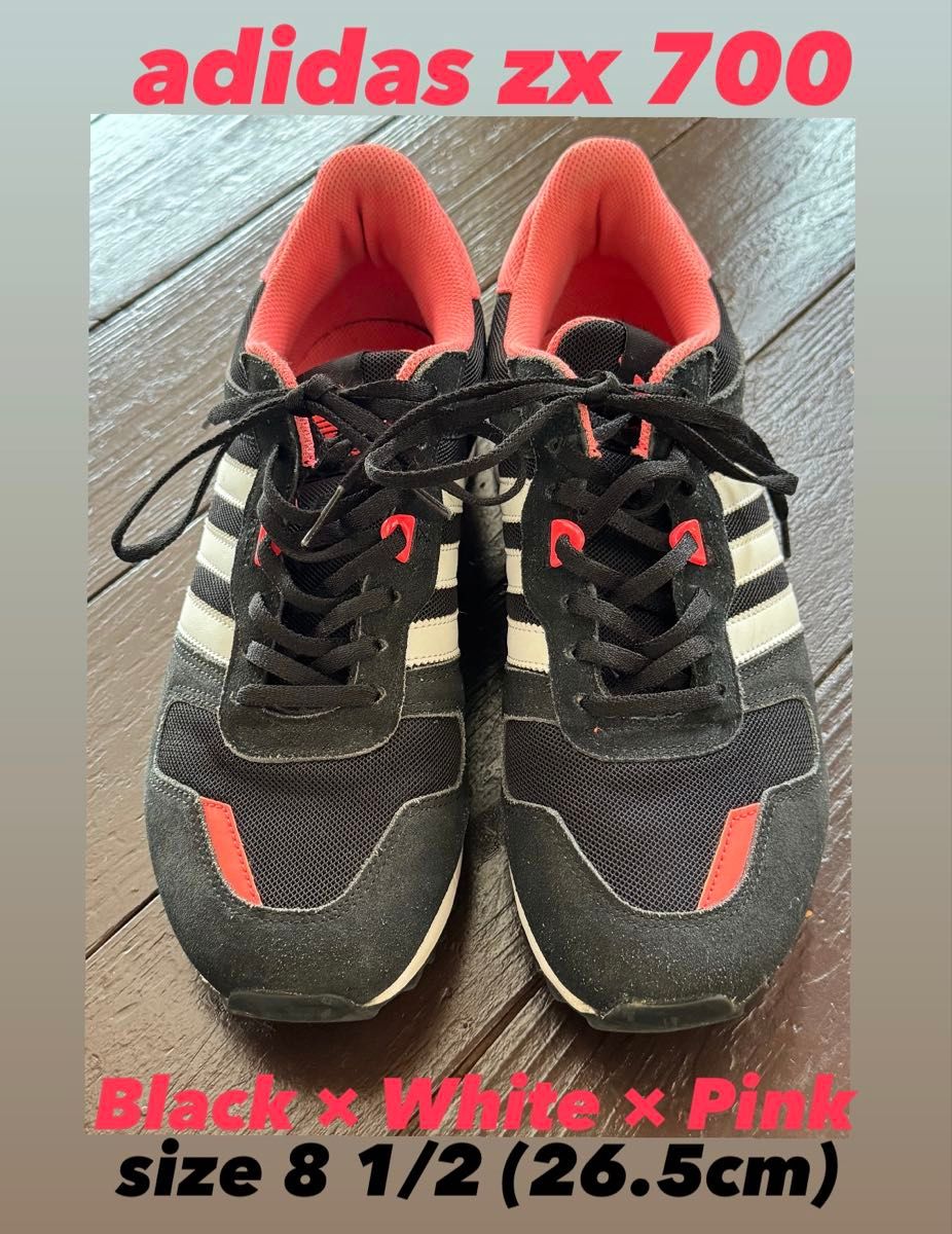 adidas ZX 700 スニーカー 黒×白×ピンク 26 5cm【美品】|Yahoo adidas ZX 700 スニーカー 黒×白×ピンク 26 5cm【美品】|Yahoo