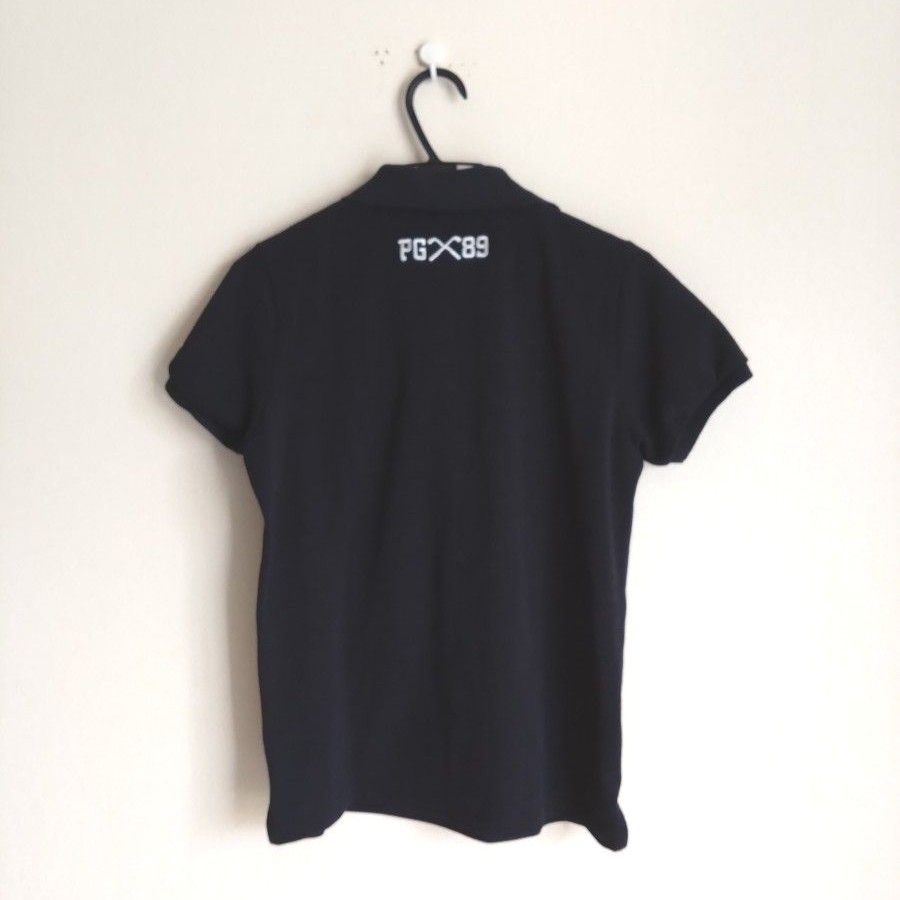美品 パーリーゲイツ GOLF ブラック ポロシャツ 刺繍 unisex S 美品 パーリーゲイツ GOLF ブラック ポロシャツ 刺繍 unisex S