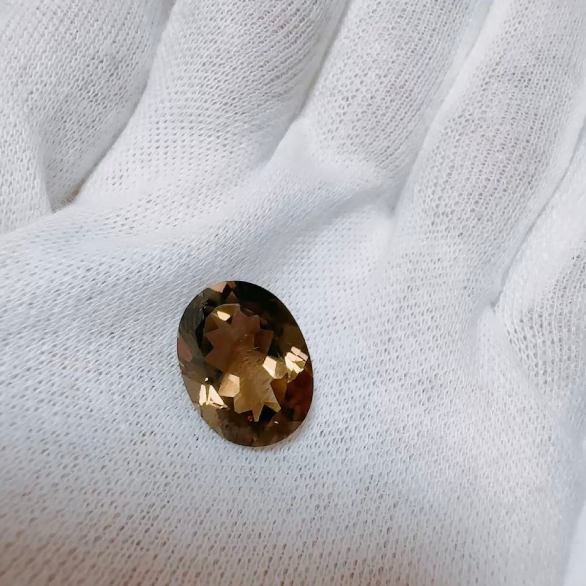 スモーキークォーツ 8.66ct 天然石 大粒 ルース 裸石 宝石 ジュエリー 水晶 オーバルカット スモーククォーツ 新品