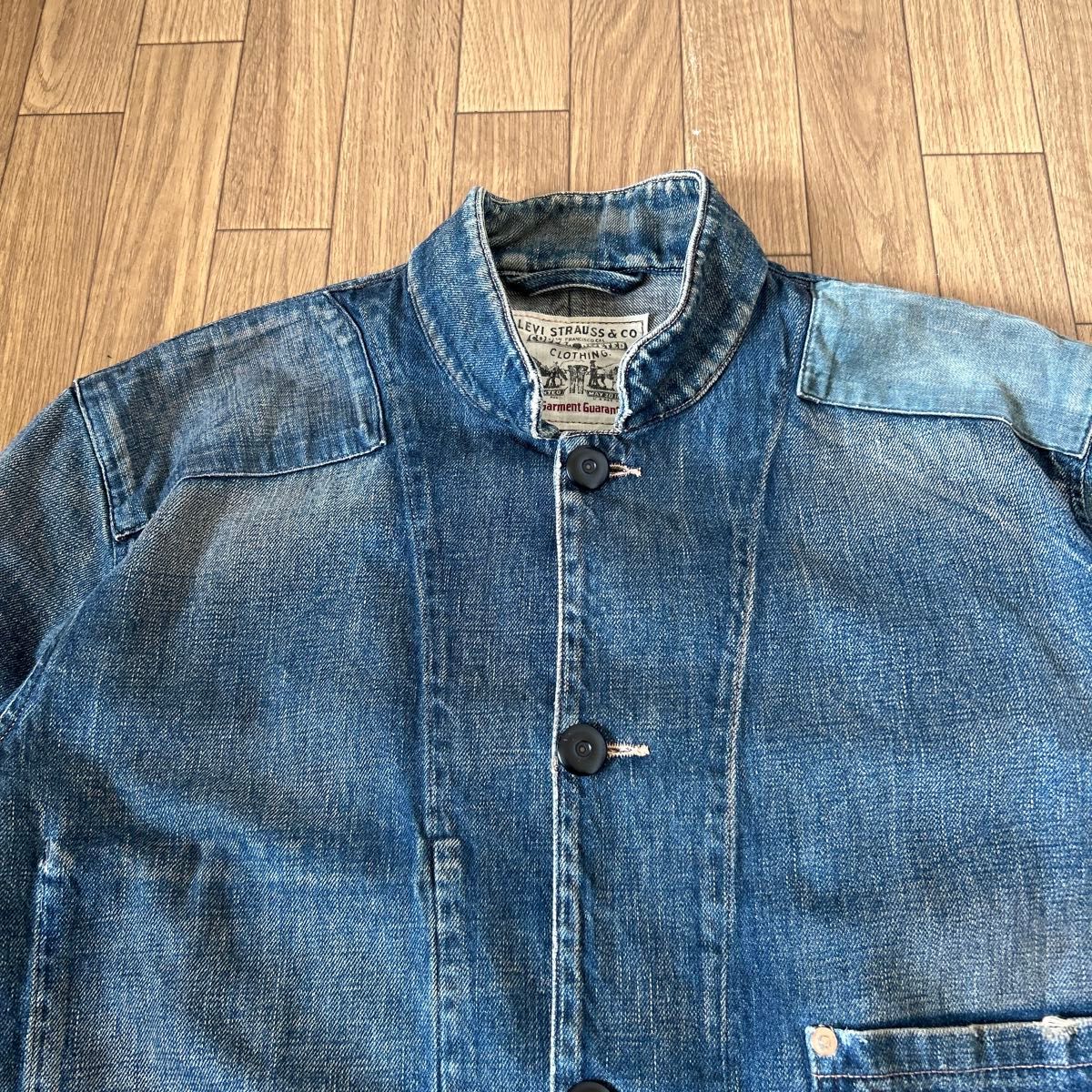 LEVI'S リーバイス デニム サックコート ダメージリペア加工 214 LEVI'S リーバイス デニム サックコート ダメージリペア加工 214