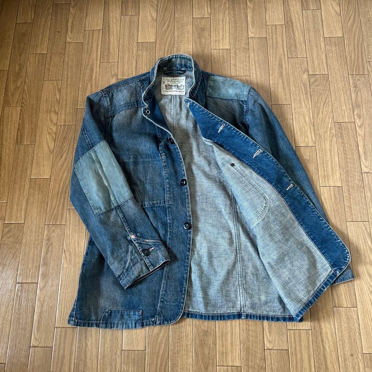 LEVI'S リーバイス デニム サックコート ダメージリペア加工 214 LEVI'S リーバイス デニム サックコート ダメージリペア加工 214