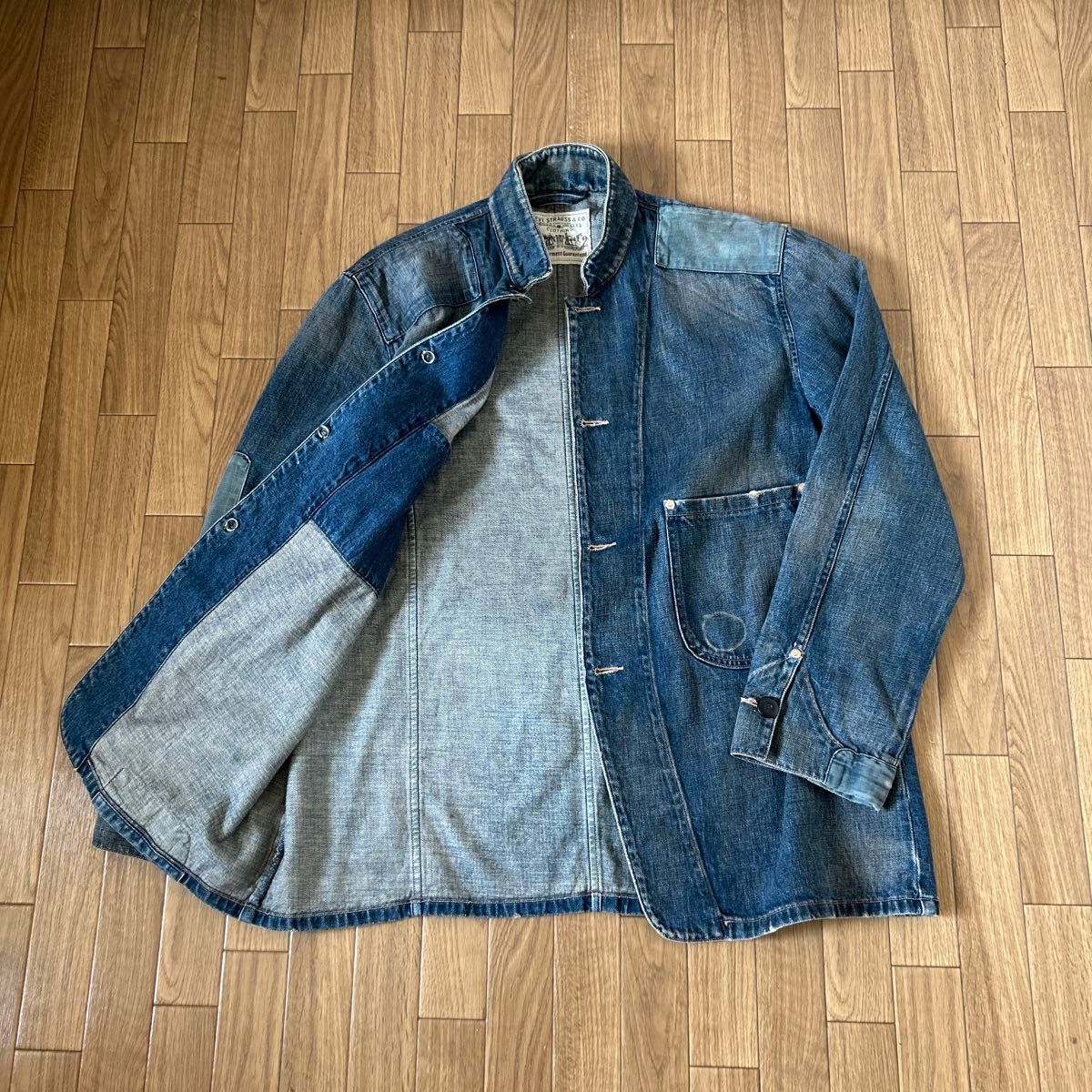 LEVI'S リーバイス デニム サックコート ダメージリペア加工 214 LEVI'S リーバイス デニム サックコート ダメージリペア加工 214
