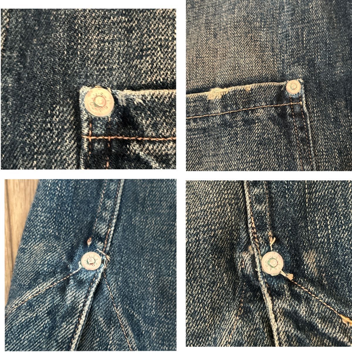 LEVI'S リーバイス デニム サックコート ダメージリペア加工 214 LEVI'S リーバイス デニム サックコート ダメージリペア加工 214