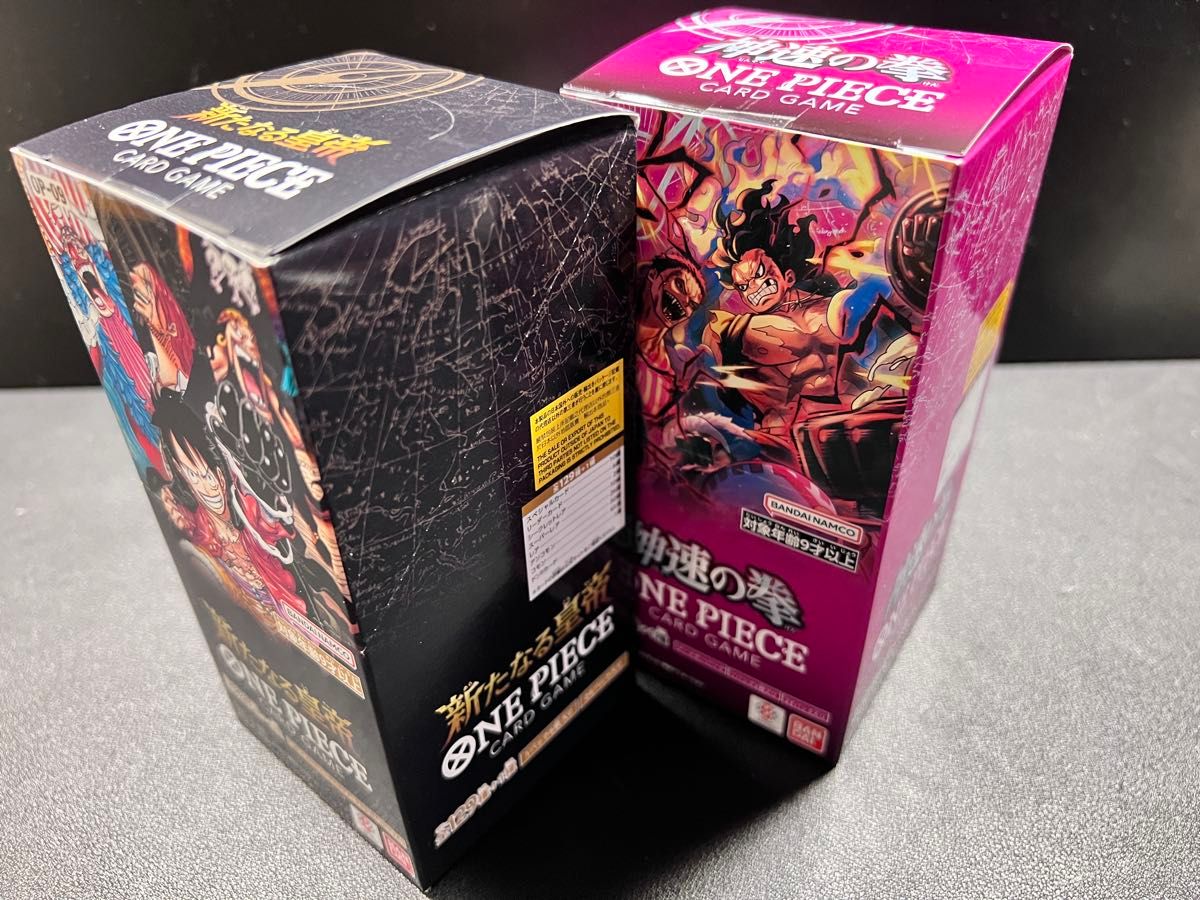 ワンピースカードゲーム 新たなる皇帝・神速の拳 各1BOXテープ付 ワンピースカードゲーム 新たなる皇帝・神速の拳 各1BOXテープ付
