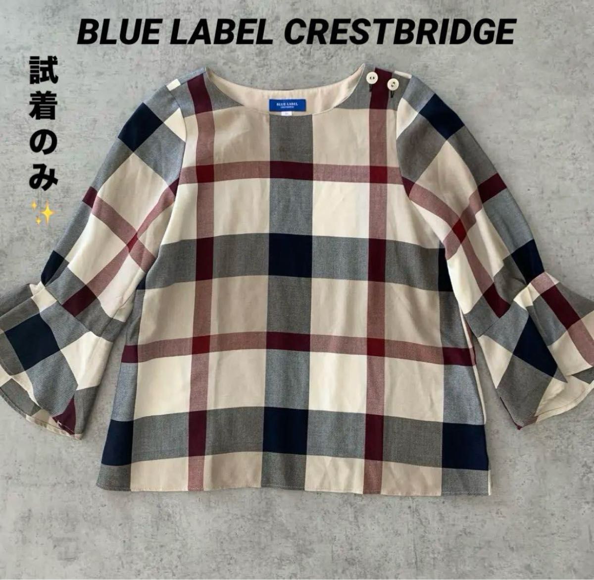 試着のみ BLUE LABLE ブルーレーベルクレストブリッジチェック 試着のみ BLUE LABLE ブルーレーベルクレストブリッジチェック