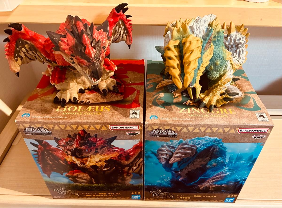モンスターハンター リオレウス ジンオウガ フィギュア 鎮座獣 モンスターハンター リオレウス ジンオウガ フィギュア 鎮座獣
