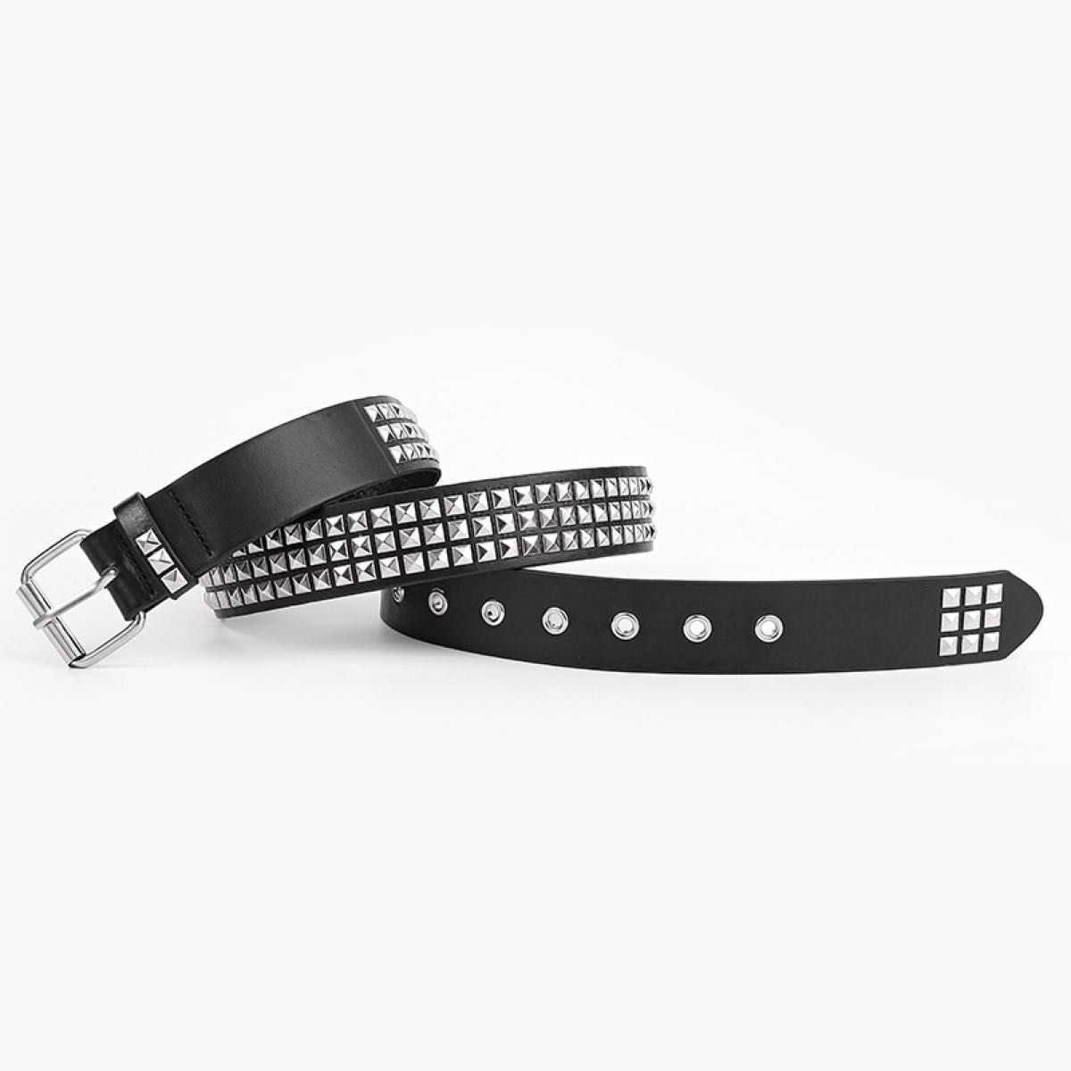 スタッズベルト 黒 スケーター y2k ブリンブリンベルト 男女兼用 スタッズベルト 黒 スケーター y2k ブリンブリンベルト 男女兼用