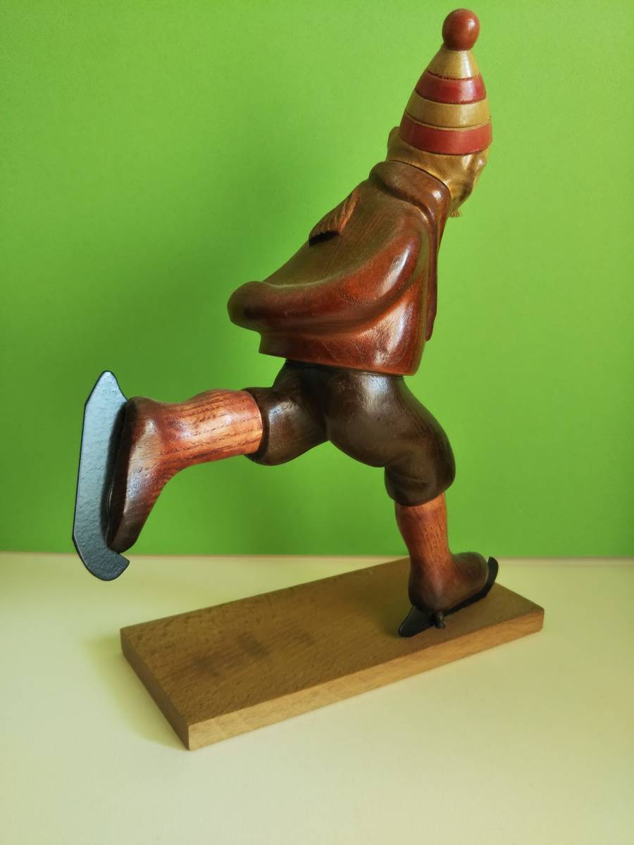 イタリア製・木製フィギュア　スケート　ビンテージ　美品_画像6