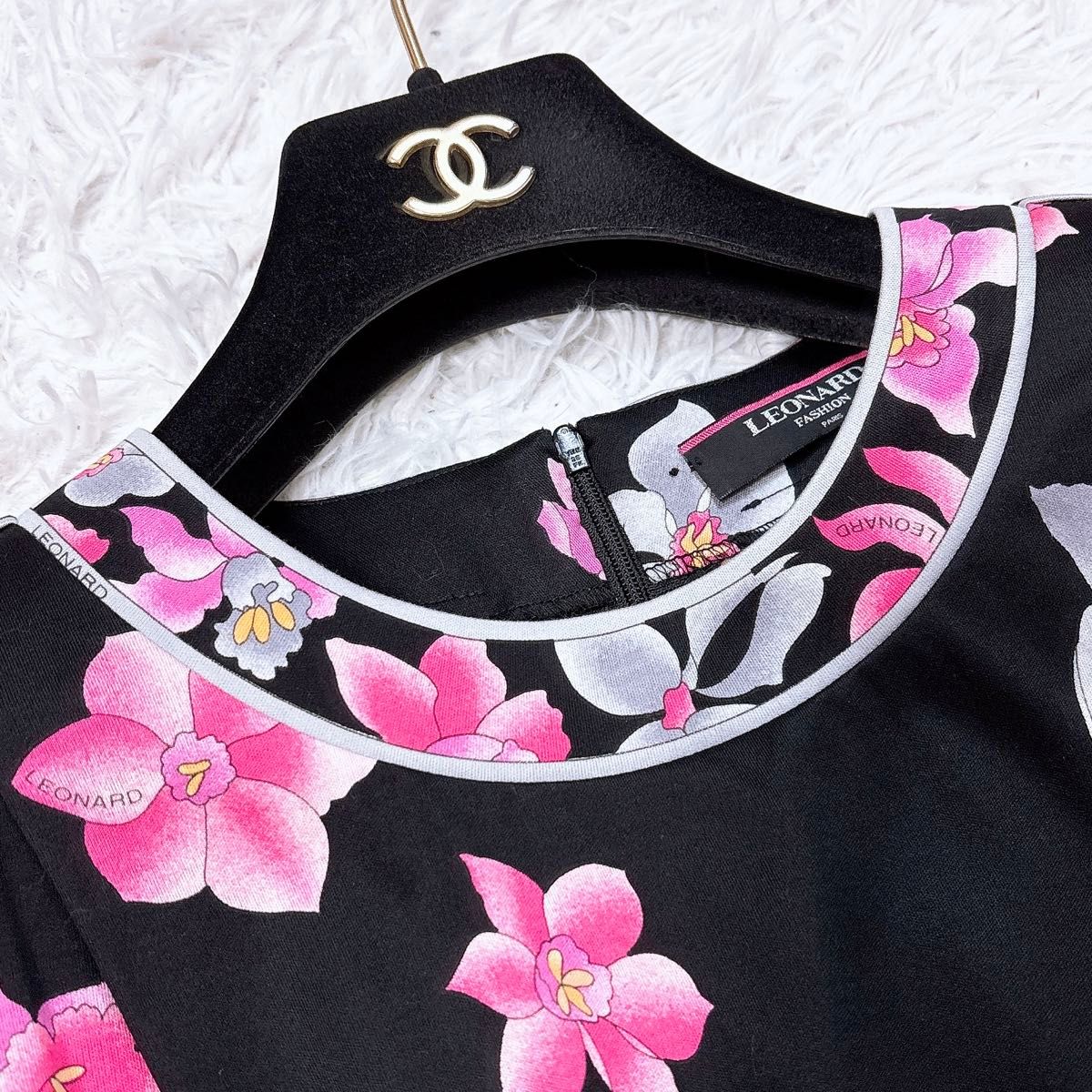 美品 LEONARD FASHION レオナールファッション 花柄 カットソー 美品 LEONARD FASHION レオナールファッション 花柄 カットソー