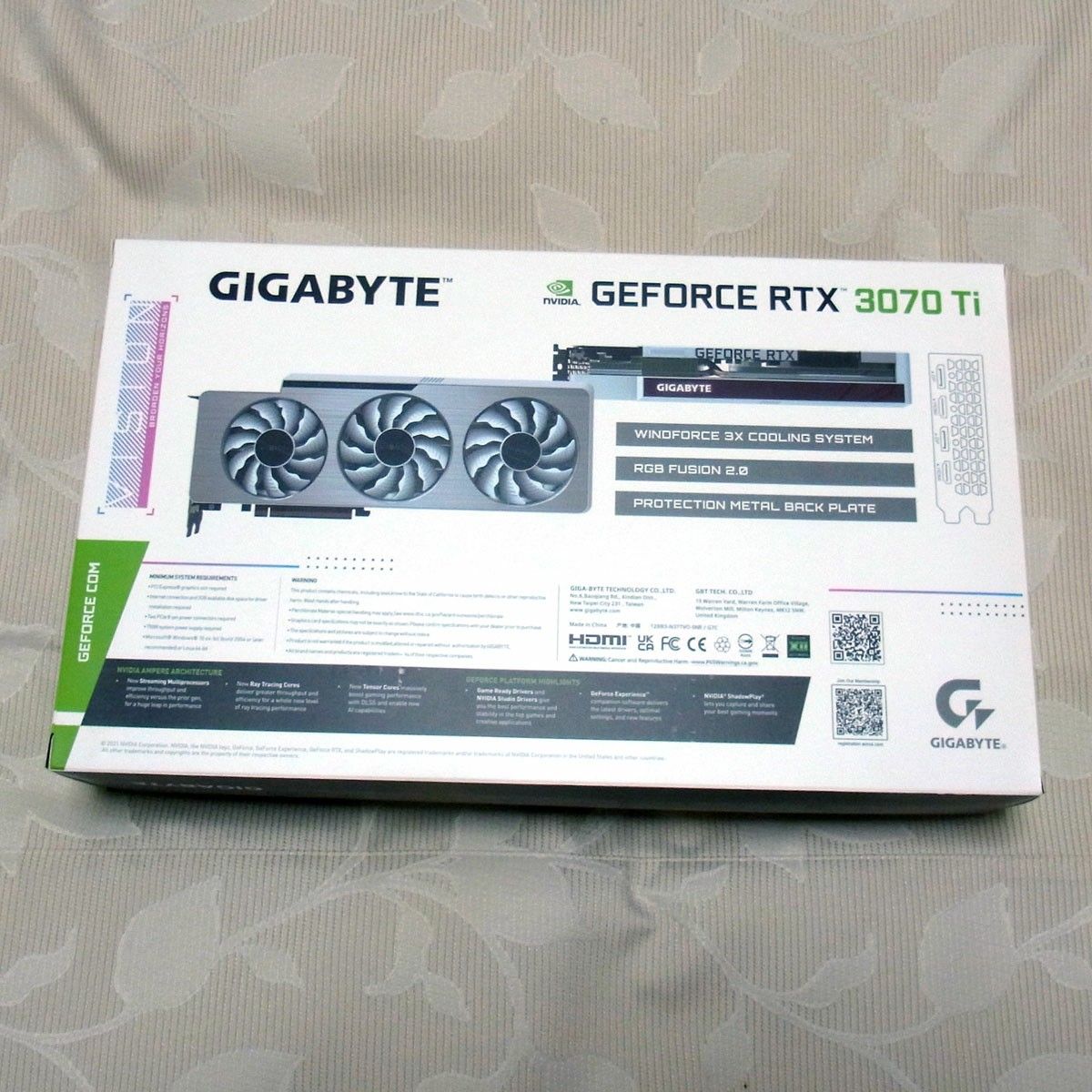 送料込 未開封新品 GIGABYTE GeForce RTX3070Ti VISION OC White 送料込 未開封新品 GIGABYTE GeForce RTX3070Ti VISION OC White