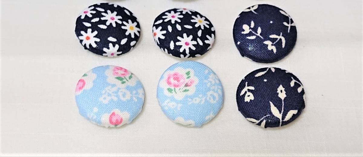 [ floral print! various ... button 27mm!16 piece +22mm!12 piece +18mm!4 piece ] total 32 piece set *[ new goods unused ] hand made 