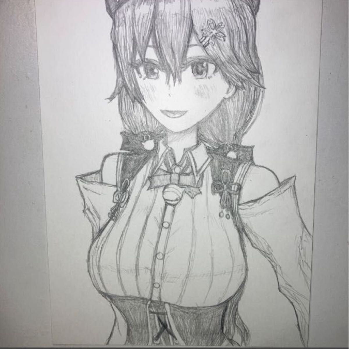 A5 同人手描きイラスト さくらみこ ホロライブ 鉛筆画 直筆 A5 同人手描きイラスト さくらみこ ホロライブ 鉛筆画 直筆