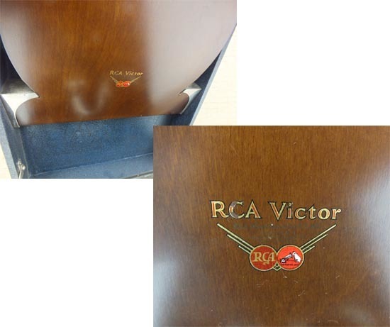 希少 アンティーク RCA Victor/ビクター 蓄音機 ポータブル レトロ ジャンク扱い 札幌市_画像7