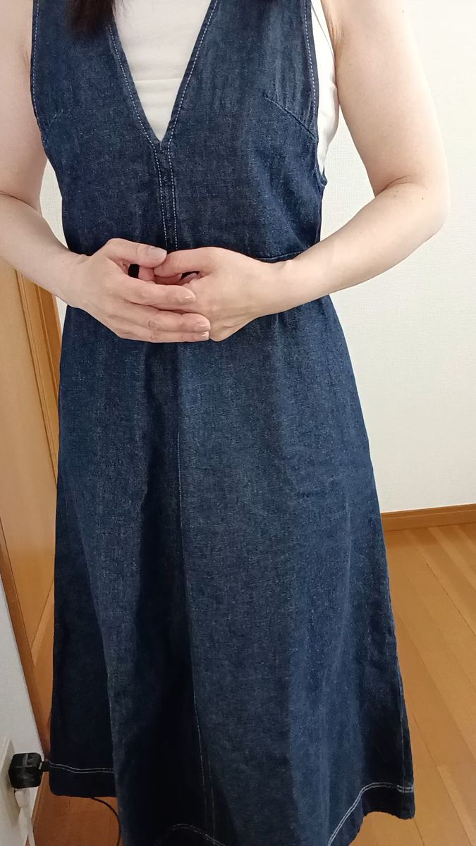 GU デニムジャンパー ワンピース ロング丈