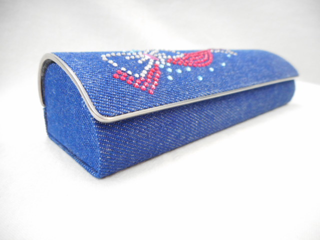 *② magnet type glasses case new goods unused goods *