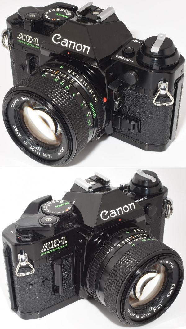 整備/性能測定済】Canon AE-1 PROGRAM ブラック+NEW FD50mmF1 整備/性能測定済】Canon AE-1 PROGRAM ブラック+NEW FD50mmF1