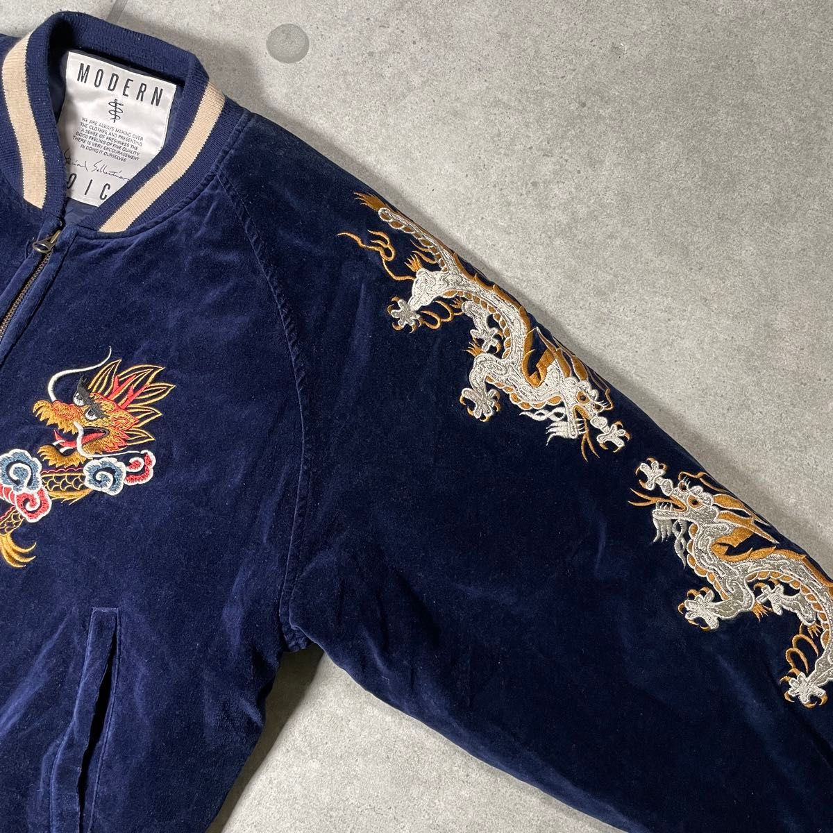 スカジャン 龍 虎 ベロア 別珍 スーベニアジャケット 全面刺繍 スカジャン 龍 虎 ベロア 別珍 スーベニアジャケット 全面刺繍