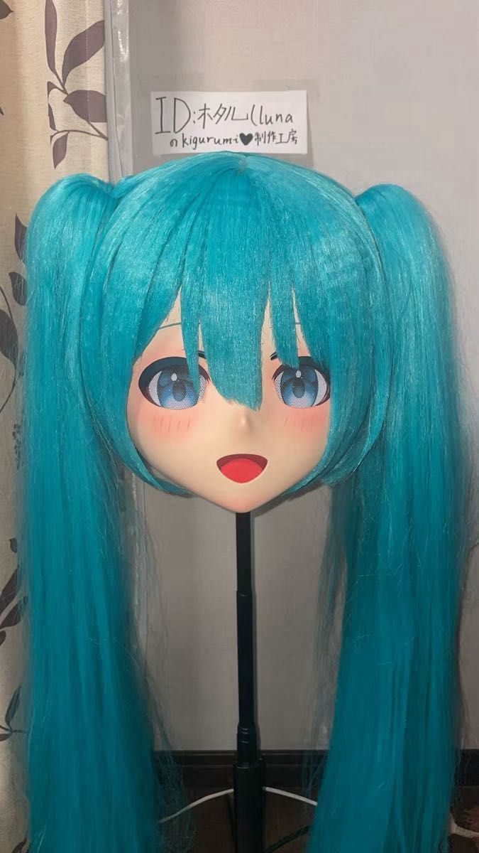 在庫あり】全頭面 初音ミク 着ぐるみ マスク コスプレ 鍵つき 在庫あり】全頭面 初音ミク 着ぐるみ マスク コスプレ 鍵つき