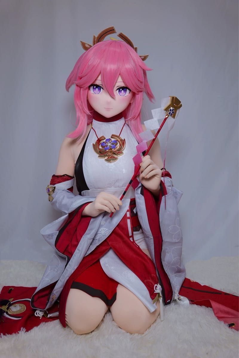 原神 八重神子 全頭面 着ぐるみ マスク コスプレ 鍵つき 原神 八重神子 全頭面 着ぐるみ マスク コスプレ 鍵つき