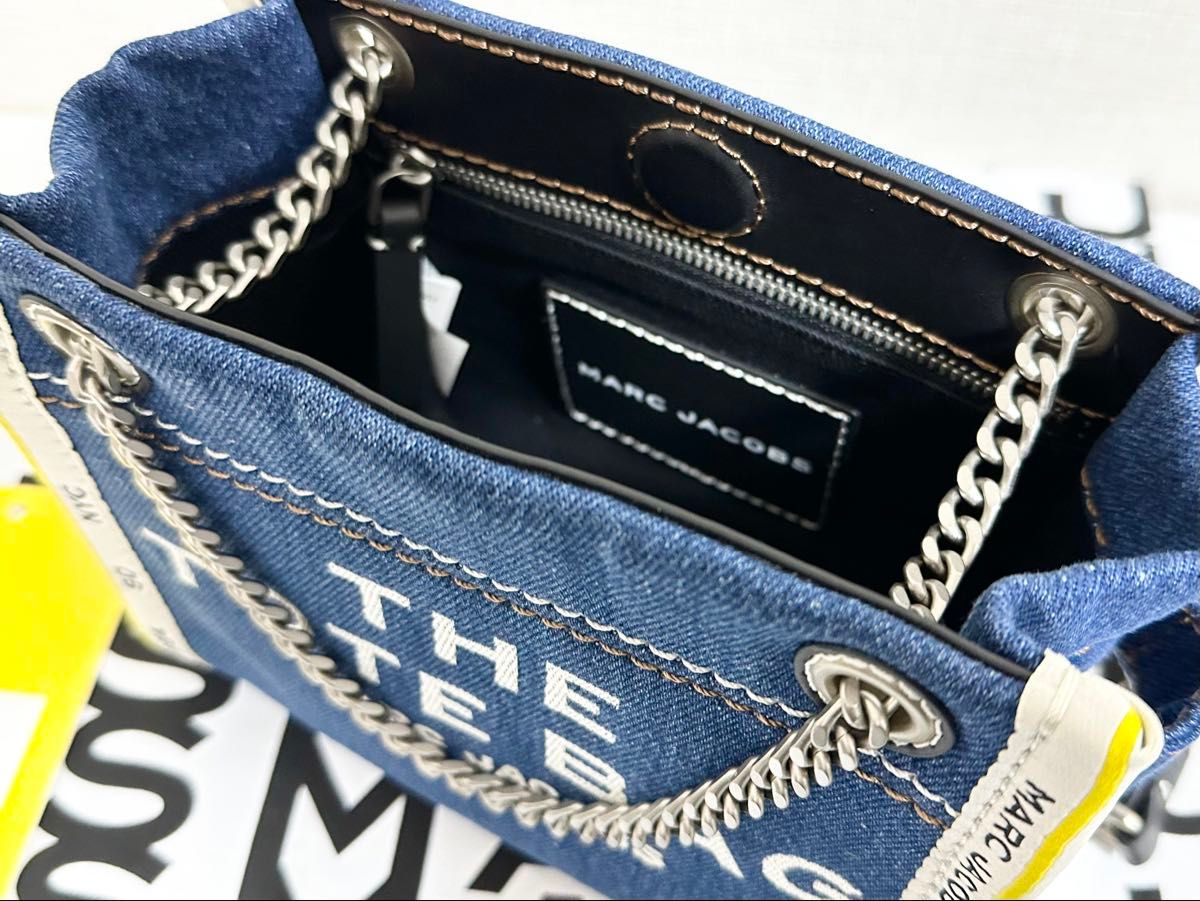 Marc Jacobs シケンテイシテニムミニテュアルハック 【関税込】 新品】マークジェイコブス ザ デニム チェーン クロスボディ