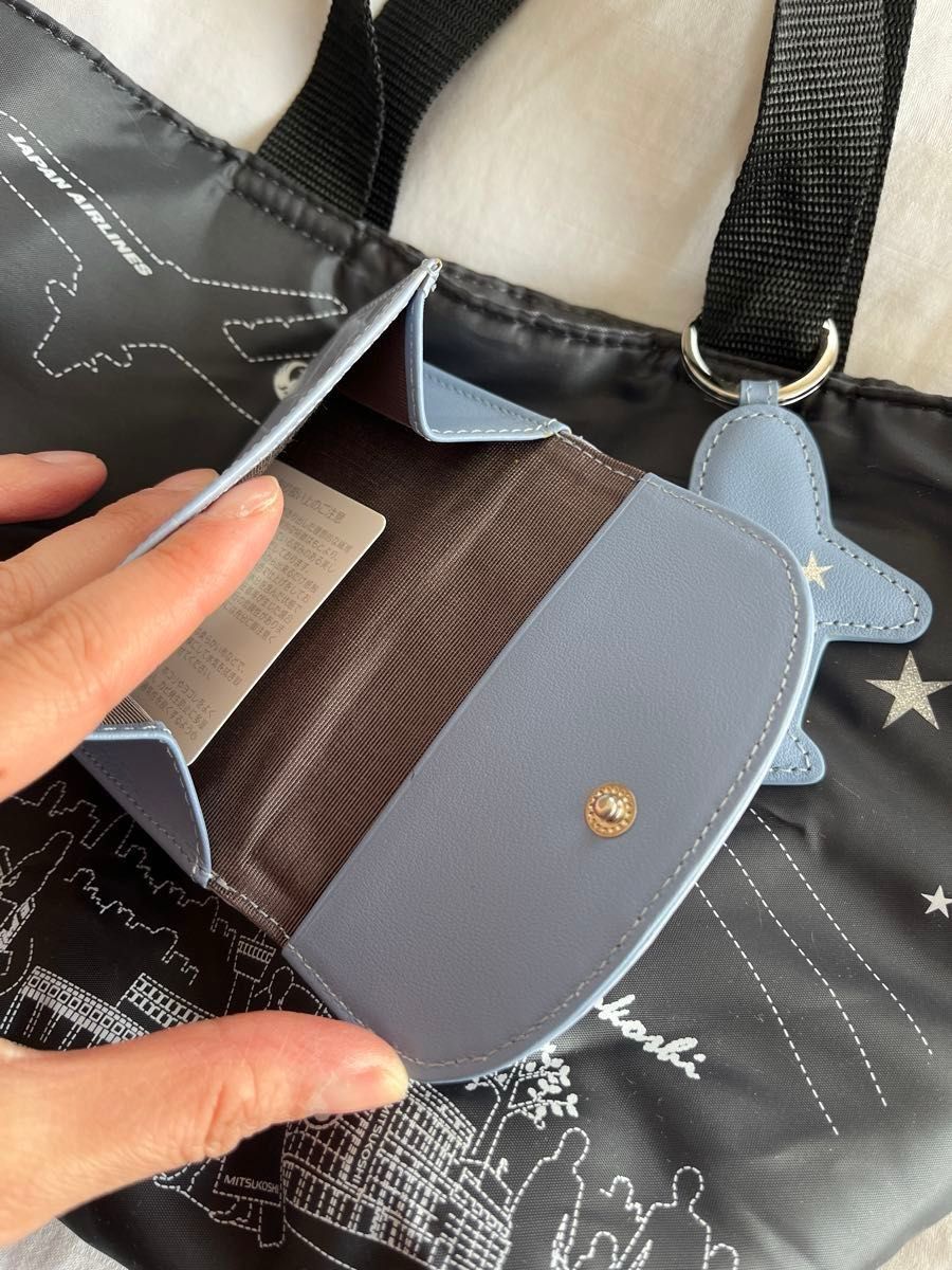 GENTEN ノベルティ トートバッグ 財布 飛行機チャーム 3個セット GENTEN ノベルティ トートバッグ 財布 飛行機チャーム 3個セット