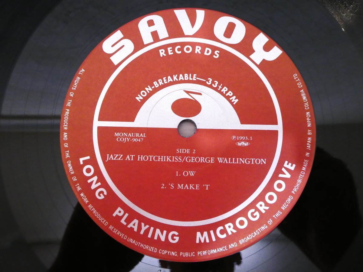 S) (J-47) The George Wallington Quintet「 Jazz At Hotchkiss S) (J-47) The George Wallington Quintet「 Jazz At Hotchkiss