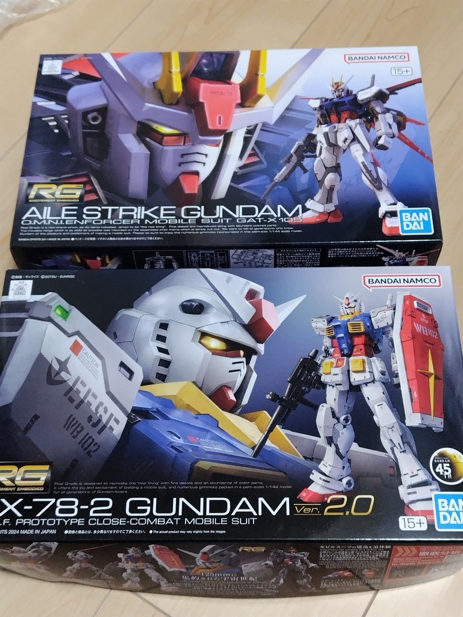 無料クーポン配布 アプリ 未組立 GAT & 0 2 Ver ガンダム RX-78-2 2種類セット 1/144 RG その他