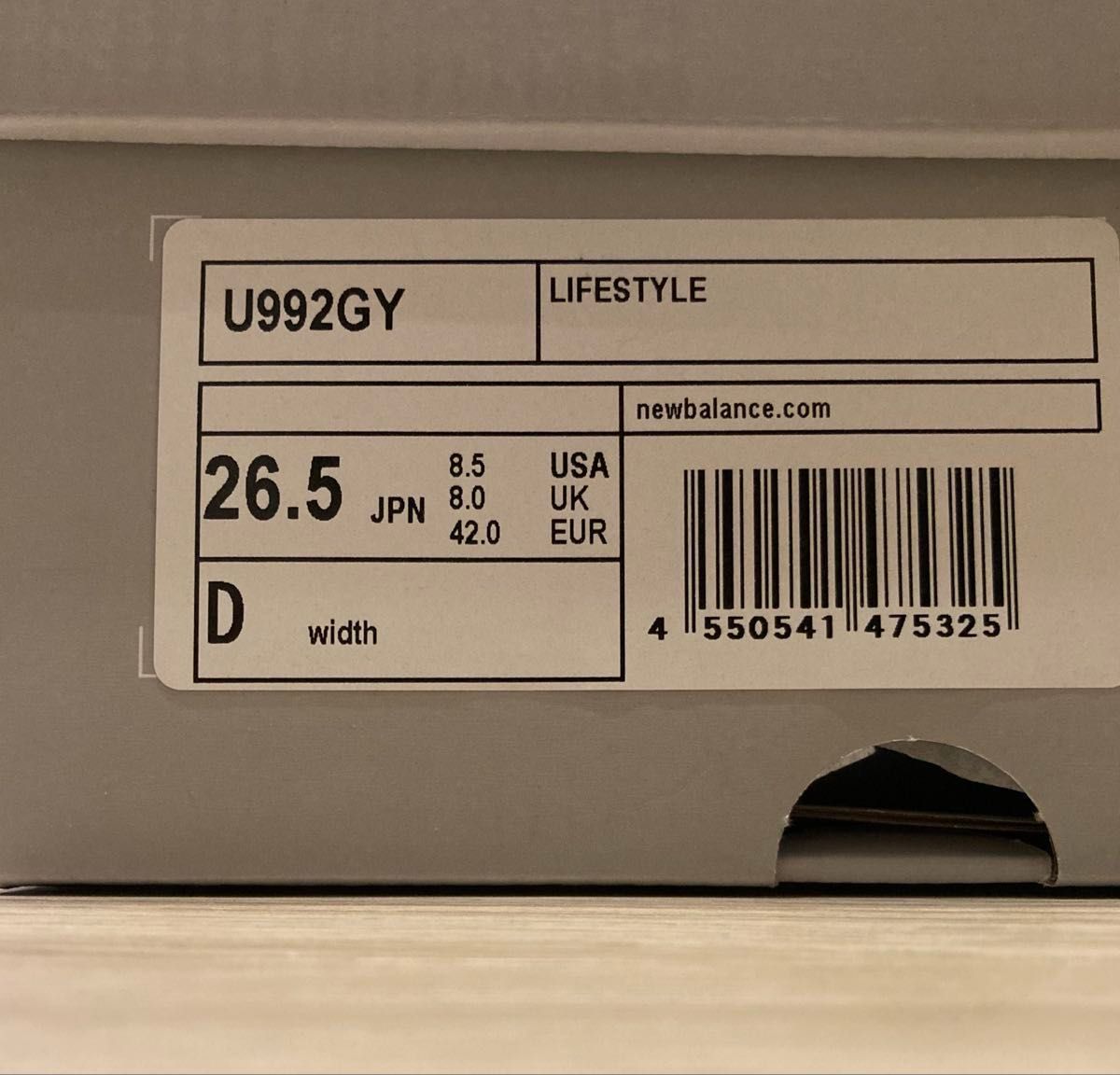 新品未使用】New Balance U992GY 新品未使用】New Balance U992GY