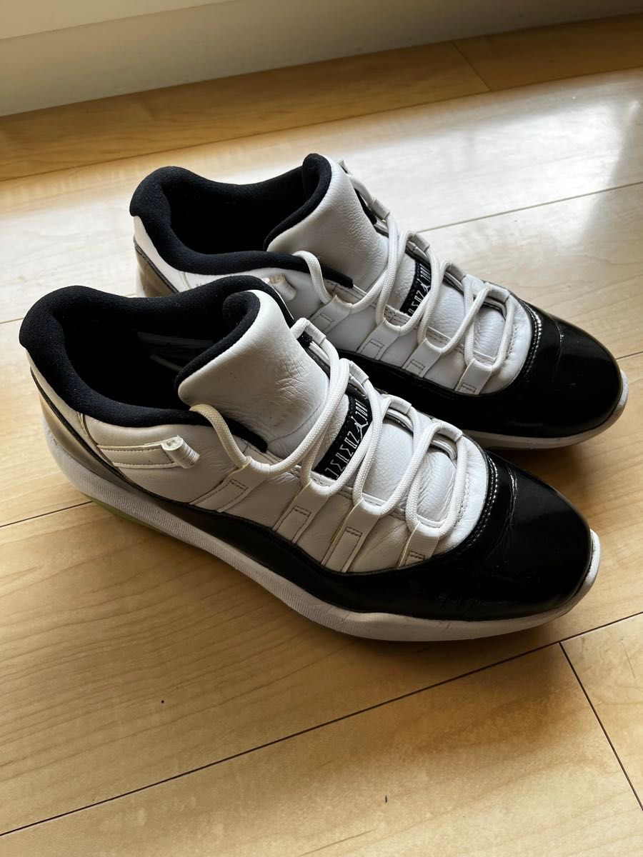 Jordan 11 Low Golf シューズ ホワイト/ブラック/グリーン Jordan 11 Low Golf シューズ ホワイト/ブラック/グリーン