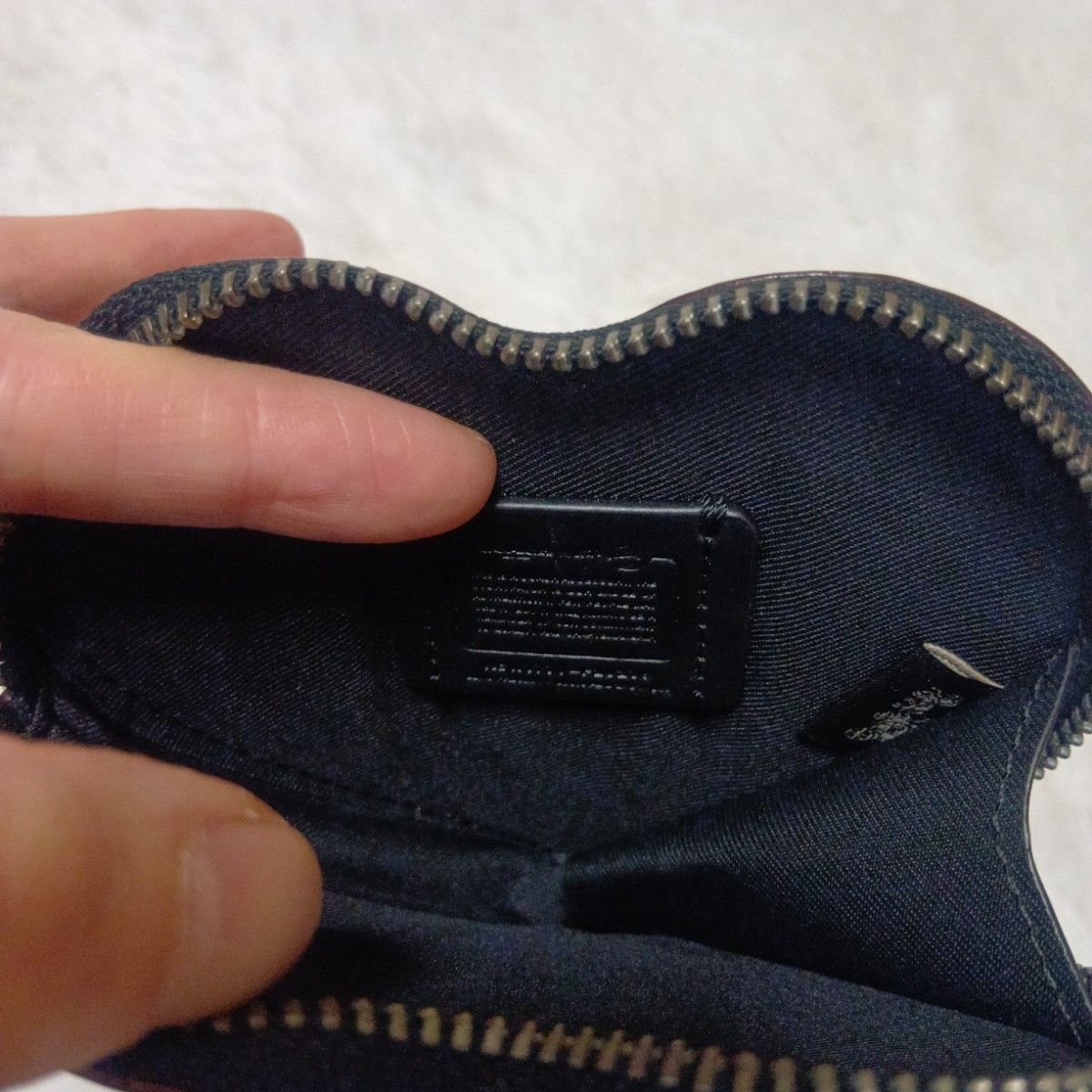 極美品 COACH コーチ ハート型 コインケース チェーン付 極美品 COACH コーチ ハート型 コインケース チェーン付