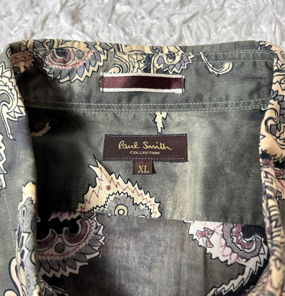 極美品】Paul Smith 長袖シャツ 総柄 ペイズリー XL コットン100 極美品】Paul Smith 長袖シャツ 総柄 ペイズリー XL コットン100