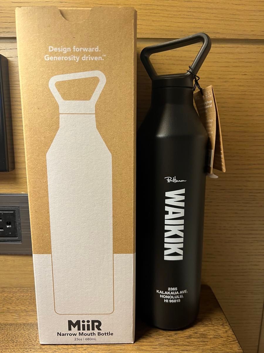 新品】限定品 Ron Herman WAIKIKI MiiR コラボ ボトル ブラック 新品】限定品 Ron Herman WAIKIKI MiiR コラボ ボトル ブラック
