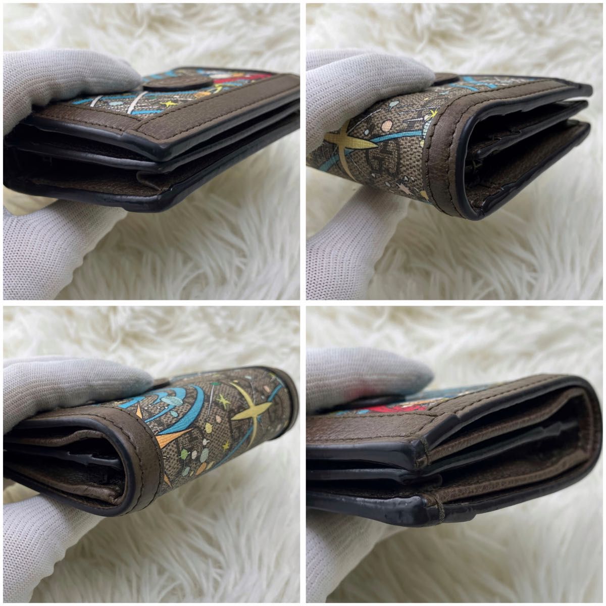 極美品 箱付 グッチ 折り財布 ディズニードナルド GGスプリーム 極美品 箱付 グッチ 折り財布 ディズニードナルド GGスプリーム
